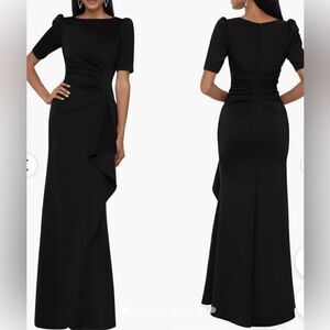 XSCAPE Black SCUBA Ruched NWT Size 16